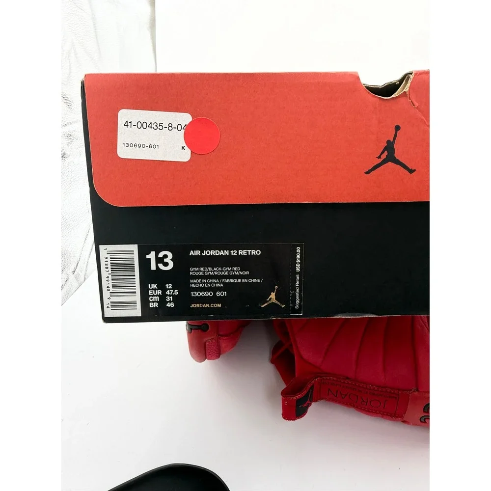 Nike Air Jordan 12 Retro Gym Red Black Mens Shoes 130690-601 Size 13 OG Box